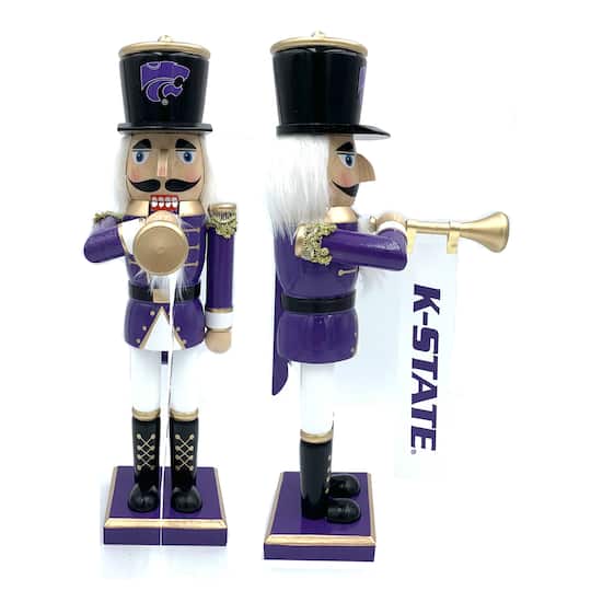14" College Bugler Nutcracker By Santasworkshop in Kansas State | 14.25" x 4" x 6.5" | Michaels®